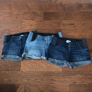 Maternity jean shorts